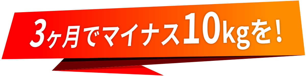 3ヶ月でマイナス10kg